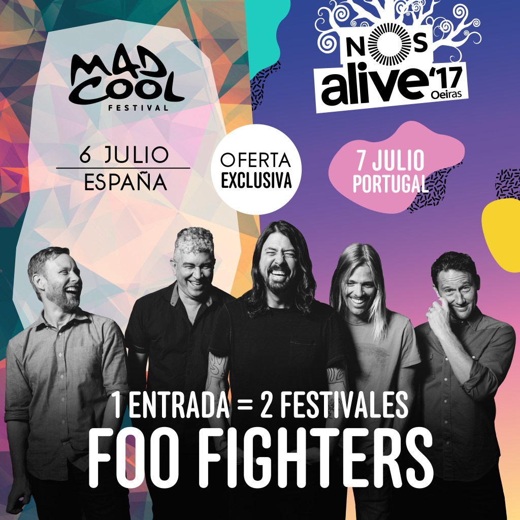 NOS Alive e Mad Cool Festival unem-se para vender bilhetes para fãs de Foo Fighters